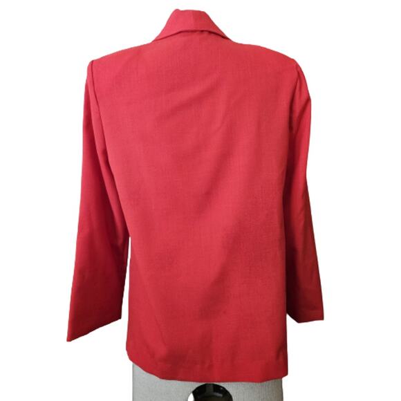 Vintage Red Blazer Jacket Size 4 Petite - Picture 2 of 5